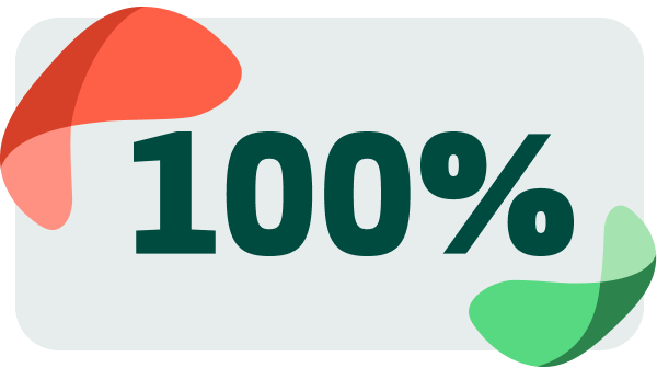 Icon showing 100%