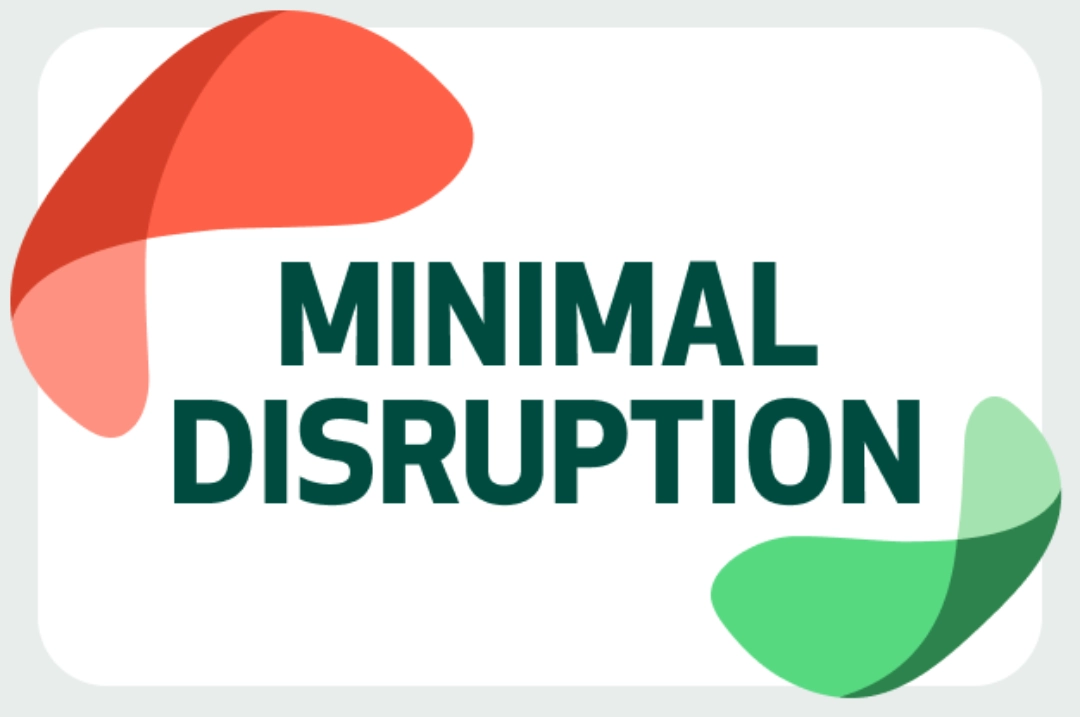 Minimal disruption text Icon